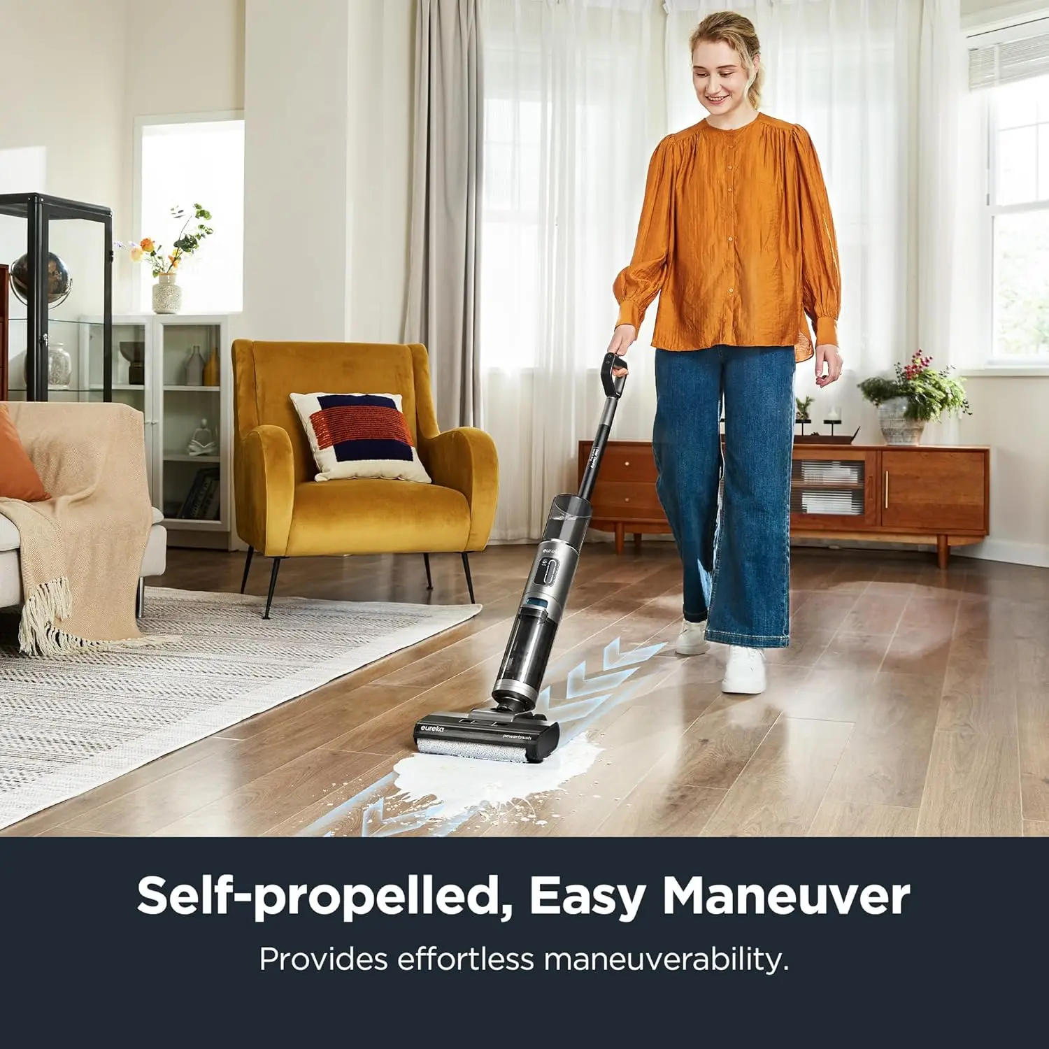 Cordless Wet Dry Cleaner Self Cleaning Vacuum and Mop Combo 3 Modes Good for Hard Floors Pet Hair Sticky Messes RapidWash