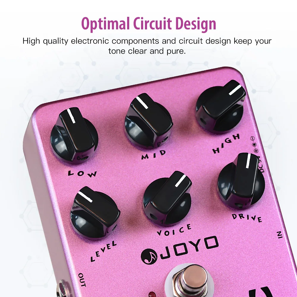JF-16 BRITISH SOUND Overdrive Guitar Pedal Delivers Warmth and Harmonic Overdriv