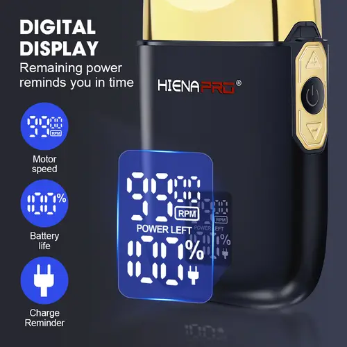 HIENA shaving machine men Electric shaver Hair clipper Rechargeable Metal Housing Pro Electric Shaver For Men Electric home - Image 5