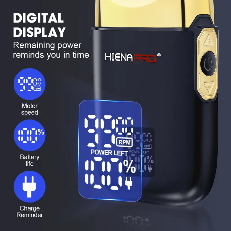 HIENA shaving machine men Electric shaver Hair clipper Rechargeable Metal Housing Pro Electric Shaver For Men Electric home - Image 5