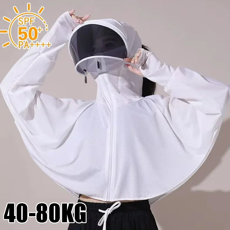 Ice Silk Sun Protection Clothes For Women Cape Style Spring And Summer UV Resistant Hooded Breathable 1