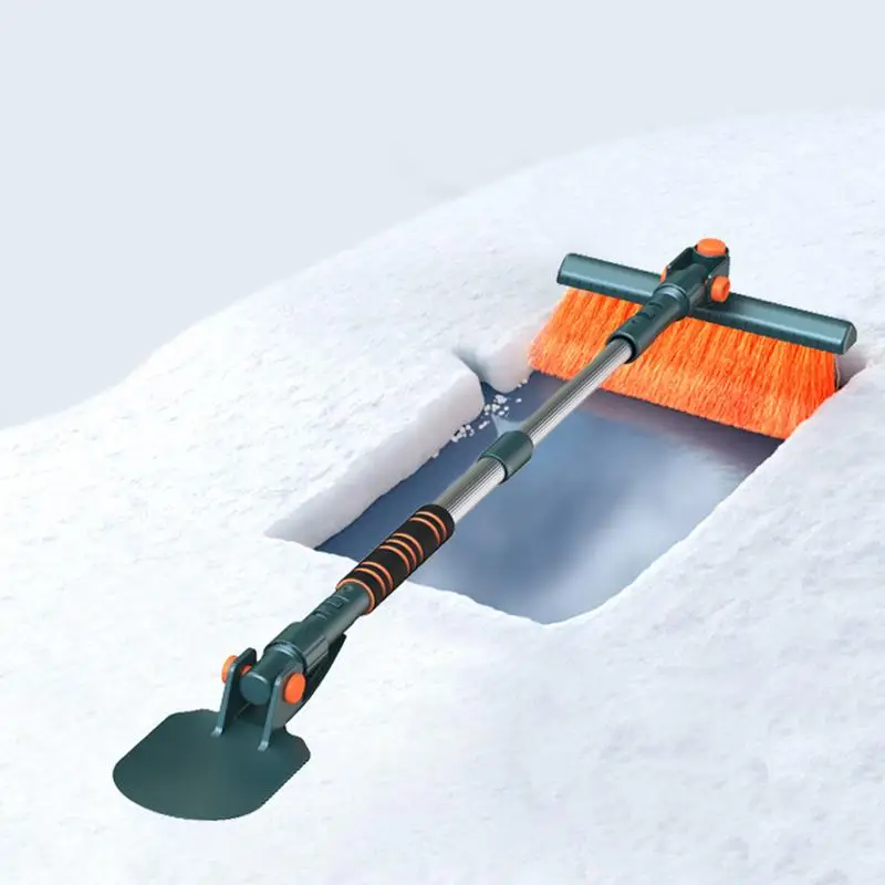 4 In 1 Multifunction Extensible Rotatable Auto Car SUV Truck Windshield Snow Ice Removal Scraper Crusher Brush Shovel