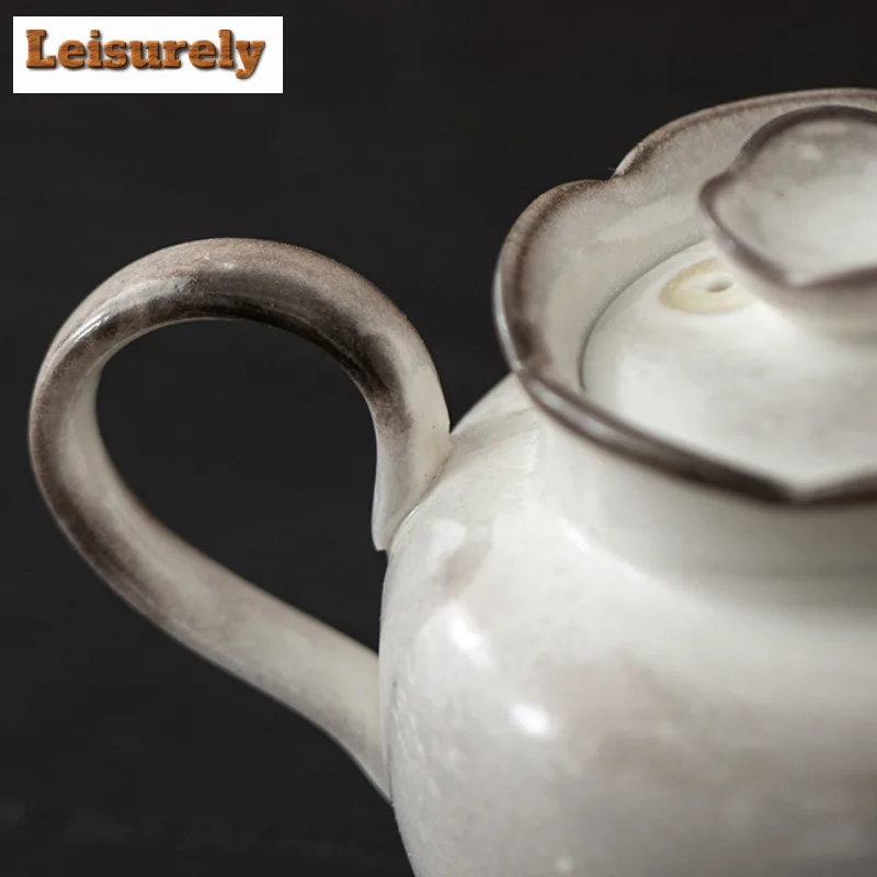 160ML Ink Painting Zhiye Roasting Flower Mouth Teapot Japanese Tea Infuser Pot Tea Brewing Kettle With Ball Hole Cha Gift Craft