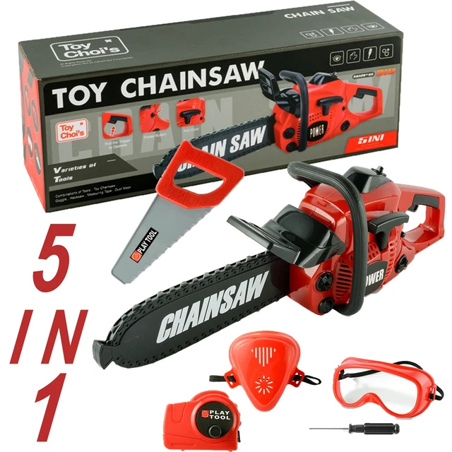 TOY CHOI’S Pretend Play Chainsaw Toy Tool Set Outside Kit Outdoor Preschool Gardening Lawn Gift for children Kids boys girls 1