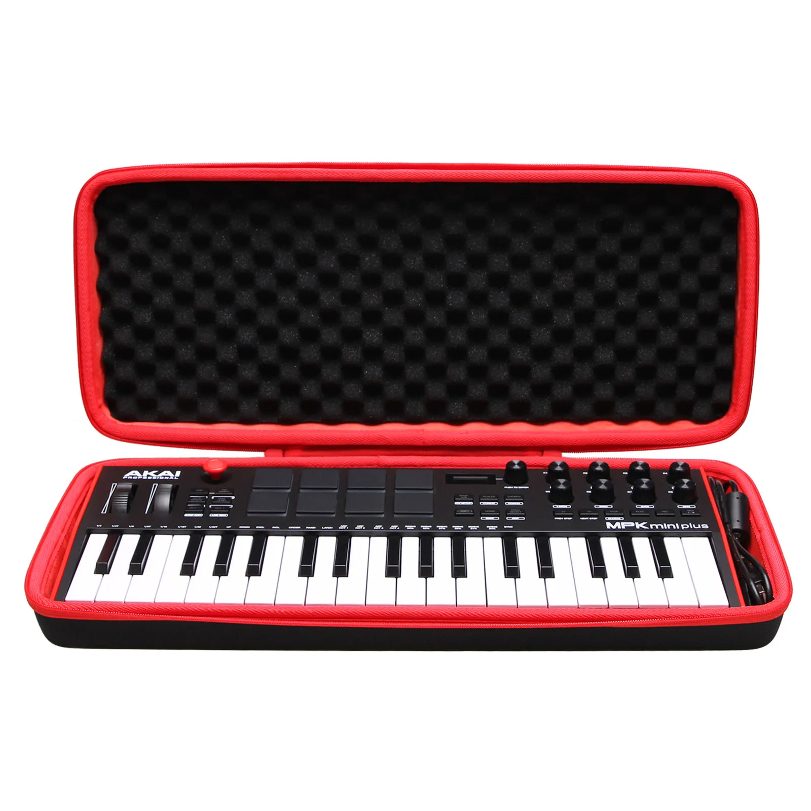 Rígido Eva para Controlador de Teclado Protetora Transportando Bolsa de Armazenamento Único Bolsa para Akai Professional Mpk Mini Plus Usb Midi Case
