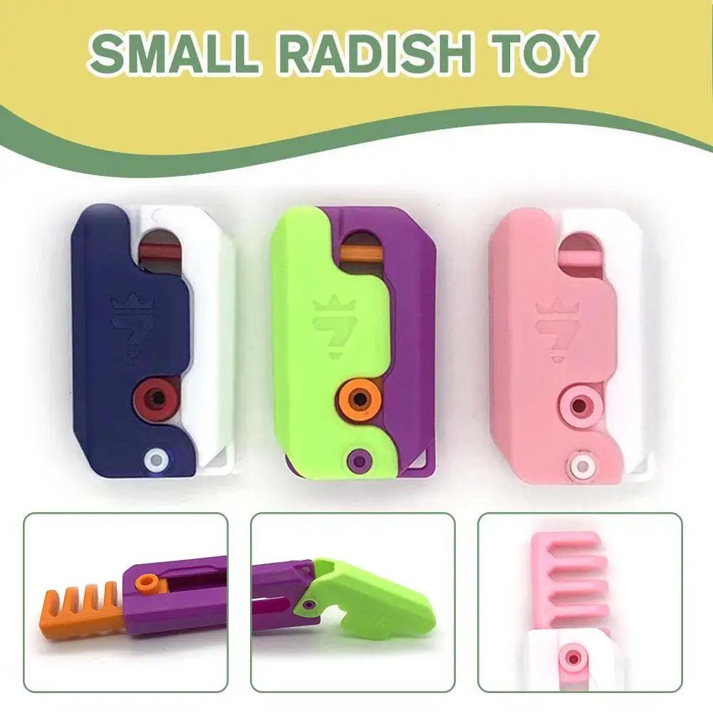 

3D Print Gravity Carrot Comb Decompression Push Card Fidget Gift Small Toy Toys Gravity Small Comb Unzip Carrot Comb C8J1