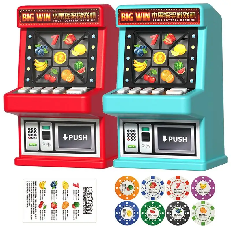 Portable Fruit Luck Play Game Creative Luck Play Machine Bank Practical Jokes Toy Party Festival Gift For School Home Offices 5
