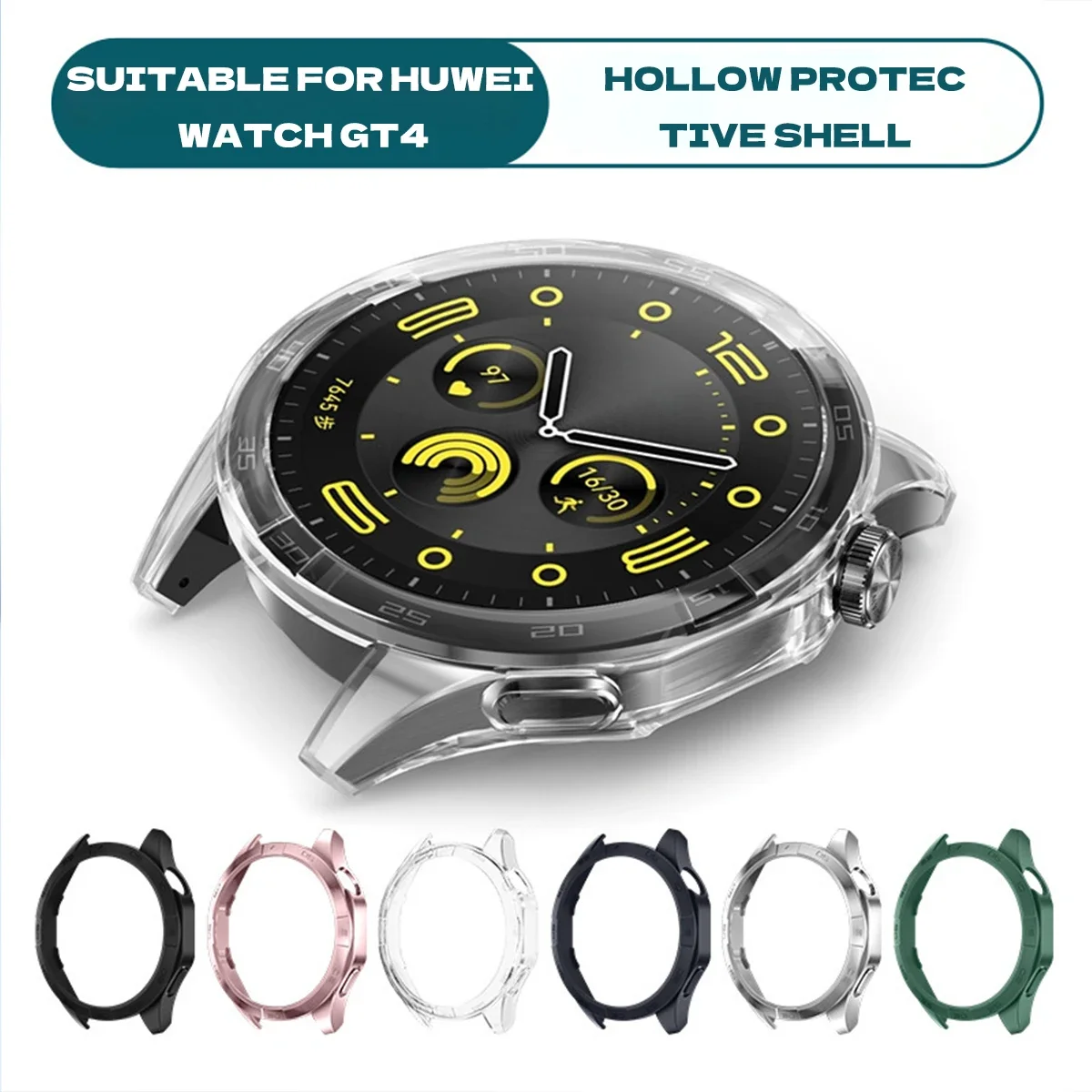 Sleek Protective Hard Bumper Case for Huawei Watch GT 4 (46mm) - Unisex Accessory