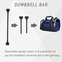 Dumbbell Barbell Converter Bar, Adjustable Weight Capacitry Bar Convert to Dumbbell Set for Home Gym Strength Training - Image 6