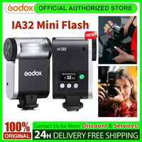 Godox iA32 Mini Camera Flash Up to 490 Full-Power Flashes 6200K CCT Manual Flash for Various Camera Models Optical S1/S2 Modes 1