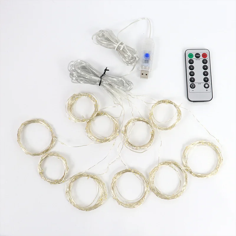 LED Curtain String Lights - USB Powered Fairy Lights for New Year Garland & Christmas Decoration