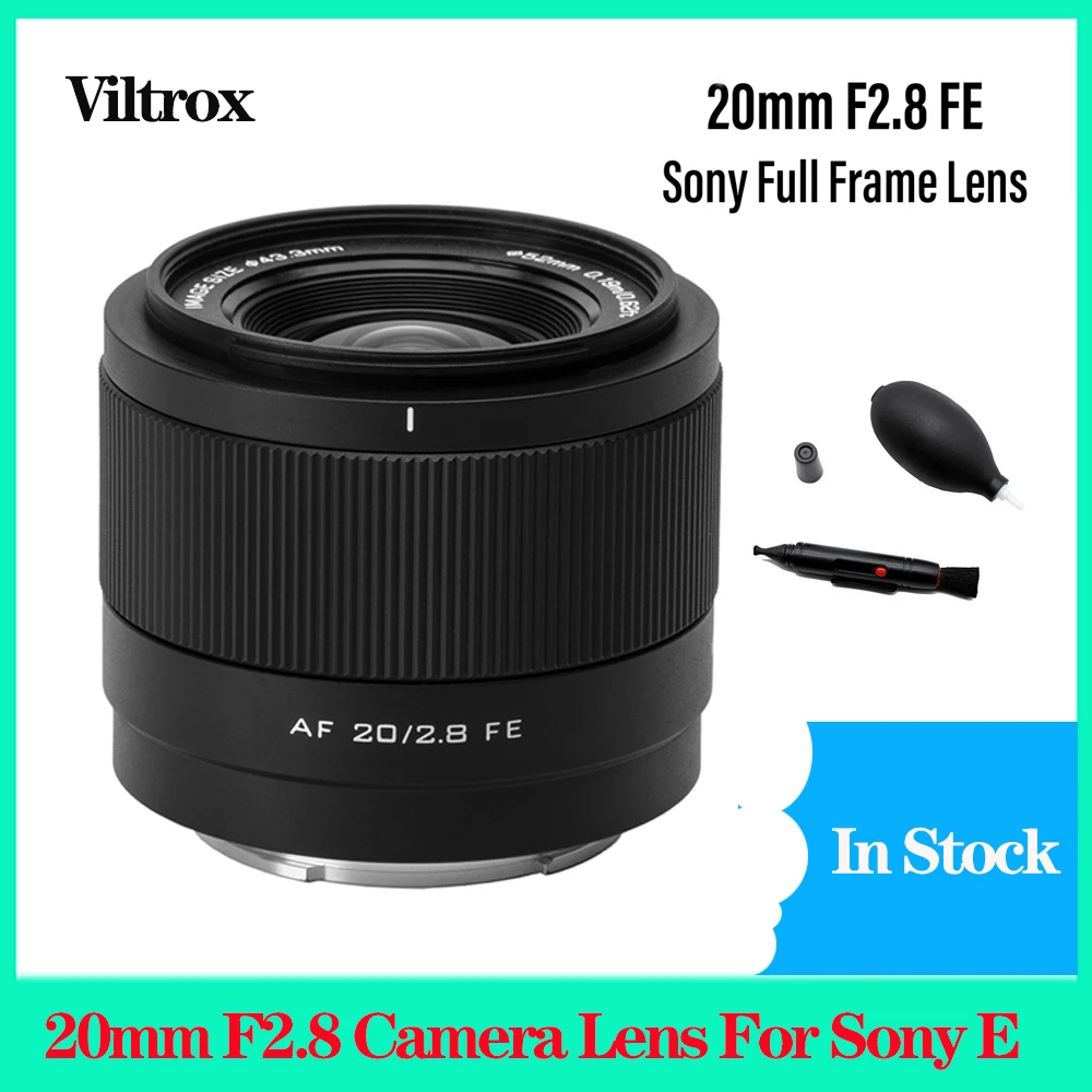 Viltrox 20Mm F2.8 Obiettivo Con Messa A Fuoco Fissa A Telaio Completo Per Sony Fe Mount Ultra Grandangolare Professionale Per Sony Zv-E1 A7Rv Zv-E10 A