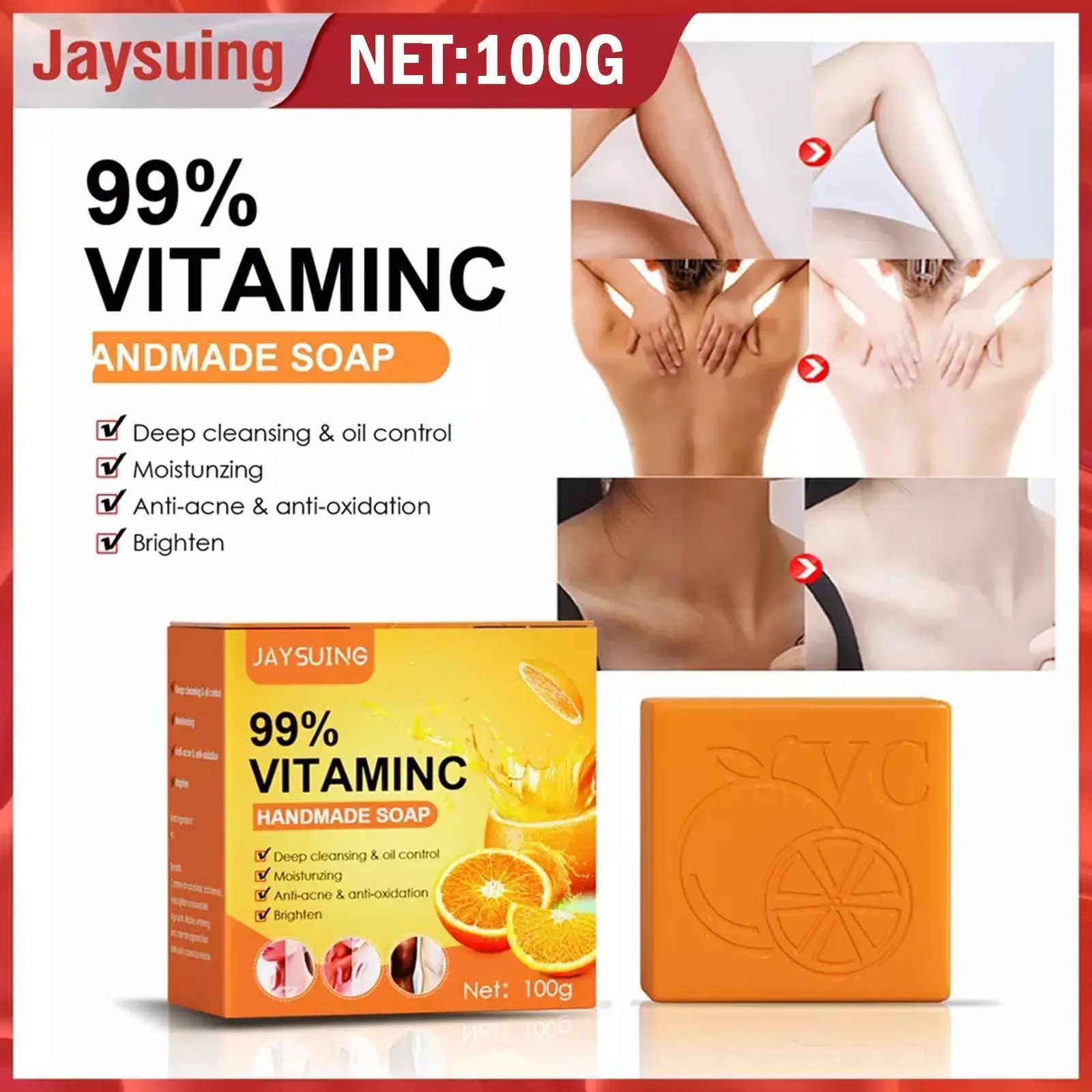 100gSkinLighteningVitaminCSoapMoisturizingWhiteningTheSoap