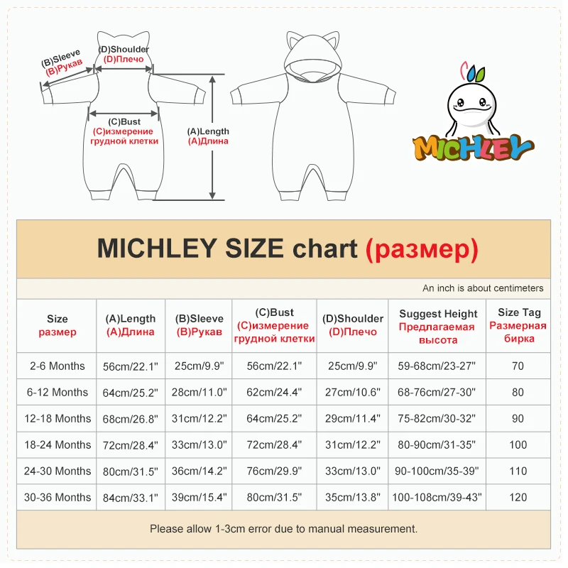 MICHLEY New Easter Rabbit Baby Rompers Winter Hooded Flannel Toddler Infant Clothes Overall Bodysuits Jumpsuit Costume For Kids