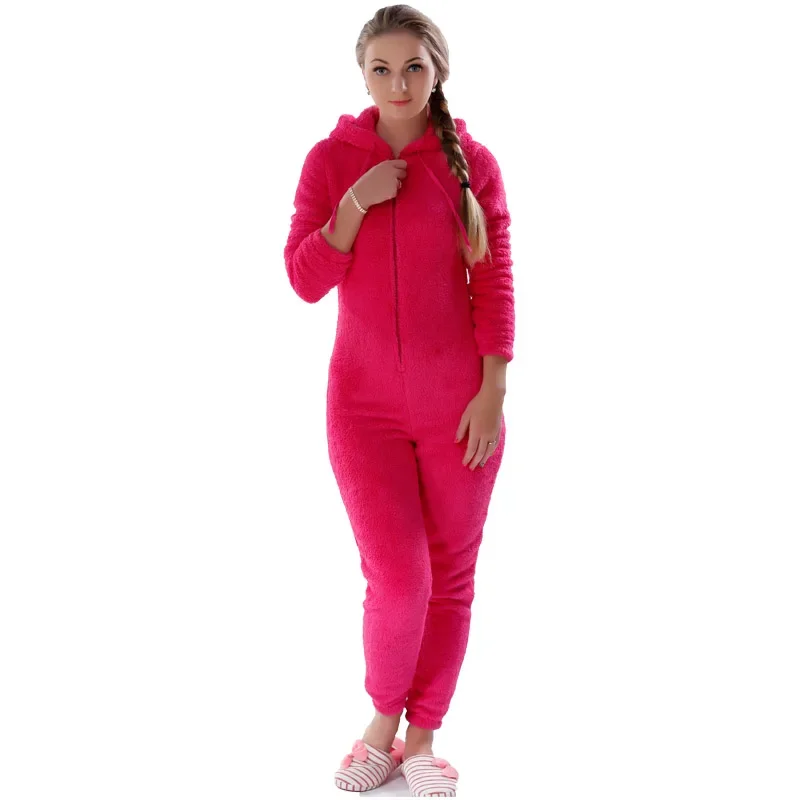 Winter Warm Pyjamas Women Plus Size Sleepwear Girl Kigurumi Stitch Pajamas Jumpsuits Plush Fleece Pajamas Sets Adults