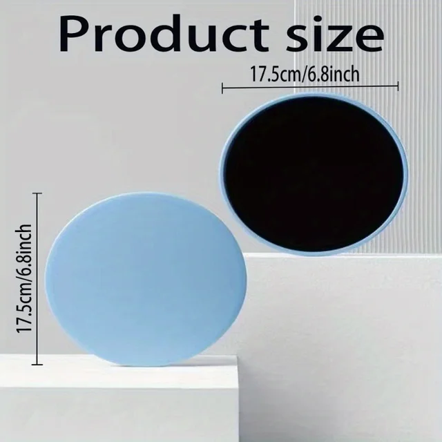 2pcs Pilates Slide Discs Yoga Abs Fitness Foot Mat Sled Waist Trainer Slide Board for Hip Lifting and Core Strength Training 2