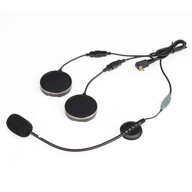 2 in1 Helmet Headset With Foam Speaker Covers Microphone Sponges For EJEAS Q7/Q2/E6/E6 PLUS VNETPHONE V6 images - 6