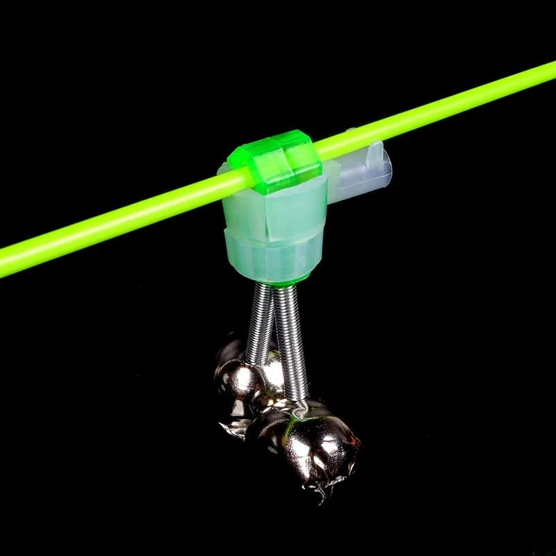 5/10 Stück Angelbissanzeiger Angelruten-Glocken Spitzenclip-Glocken Grüne ABS Angelzubehör Outdoor Ruten-Bissanzeiger – Detail 14