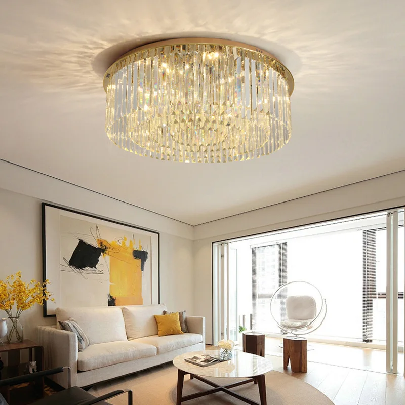 

Retro Led Crystal Ceiling Chandelier Lamp Vintage Hanging Light Suspension Luminaire For Living Dining Room Lustre