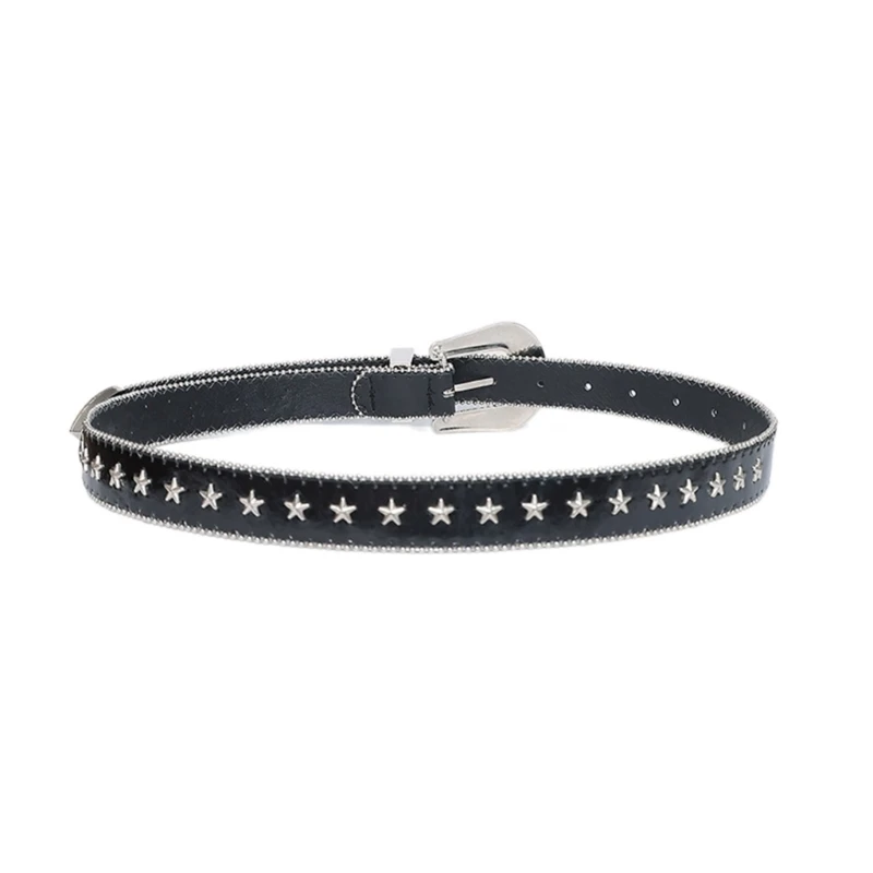 

Cool Gothic Waist Chain Casual Belt Star Waist Ceinture Glittered Belt Studded Blingbling Easy Belt