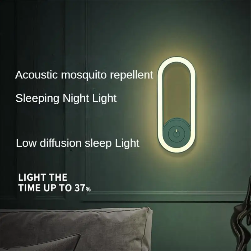 Ultrasonic Mosquitoes Repeller Led Night Light Bugs Killers Outdoor Indoor Electric Night Lamp Fly Trap Bugs Capture Killers 1PC