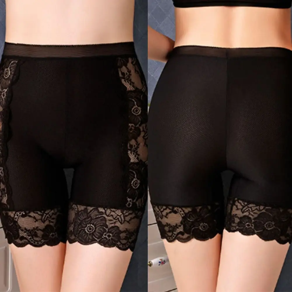 Plus Size Safety Short Pants Women Seamless Under Skirt Boxers For Women Sexy Lace Anti Chafing Panties Underwear safety shorts high waist panties seamless panties cotton panties safety pants lace panties high waist underwear