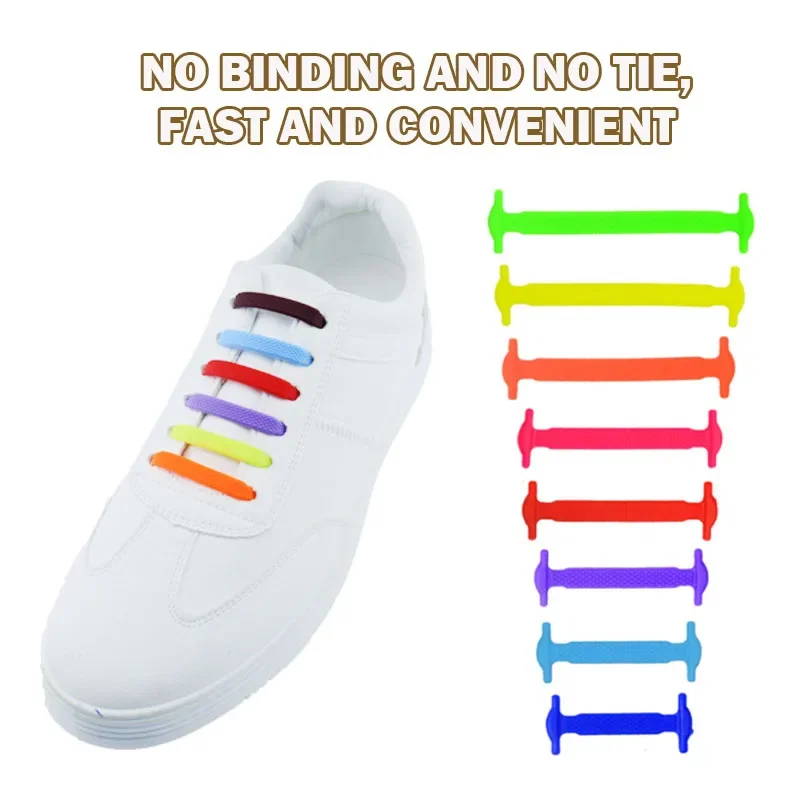16 Stück elastische Schnürsenkel für alle Sneakers, Silikon-Stretch-Schnürsenkel, Unisex, modisch, ohne Krawatte, Schnürsenkel, Gummiband-Schnürsenkel – Detail 18