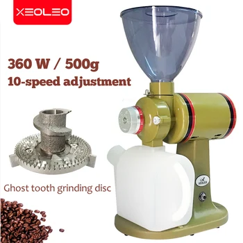 Xeoleo 90mm Electric Flat Burr Coffee Bean Grinder Adjustment Coffee Milling Powder Grinding Machine Espresso 360W Grinder 1