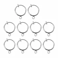 10Pcs Round Brass Clip-on Hoop Earrings for Non-Pierced Ear DIY Earring Making Accessary Creation Girl Gift Earring Hoop 2