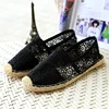 Woman Shoes Summer Espadrilles Hollow Mesh Surface Sneakers New Breathable Fisherman Footwear Men Slip on Loafers Large Size 40 6