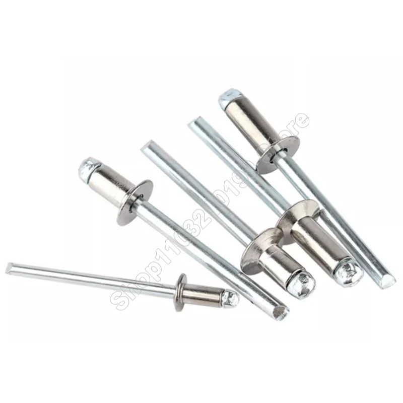 Rivets and Fasteners Rivets and Screws 5-50Pcs 304 Stainless Steel M3 M3.2 M4 M5 Flat Countersunk Head Blind Rivets Shank Mandrel Exhaust Pull Nail