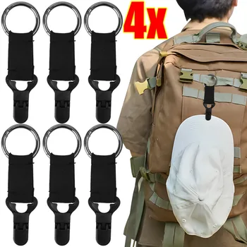 Travel Hat Clip for Luggage Backpack Bag Hands-Free Cap Holder Keeper for Adults Sun Hat Black Metal Nylon Outdoor Accessory