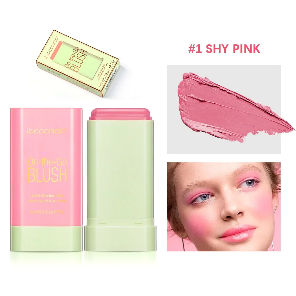 Tinted Moistured 3-in-1 Blush Stick Lipstick Eyes Cheek and Lip Tint Waterproof Lightweight Cream Multi Makeup