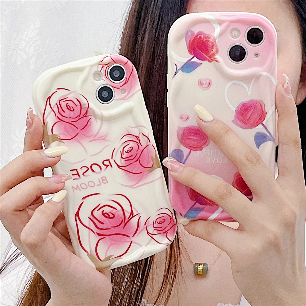 3D Wave Edge Cartoon Graffiti Colorful Soft Silicone Phone Case
