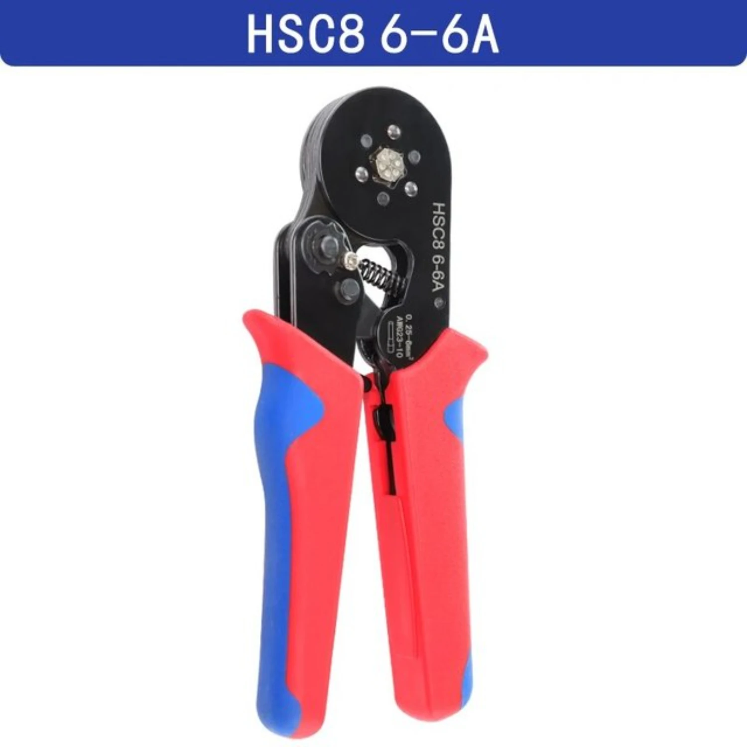 Ferrule Crimping Tools HSC8 6-6A Self-Adjusting Hexagonal Wire Crimper Pliers  0.25-6mm²(AWG23-10) Electrical Circuit Repair 6