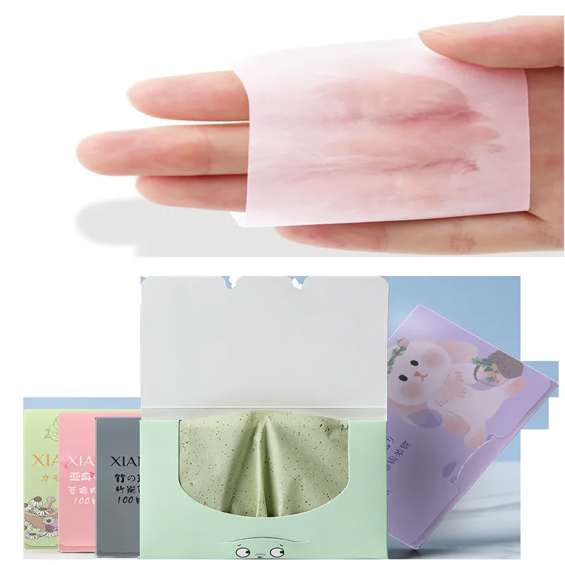 100 Sheets/pack Facial Oil Blotting Paper Protable Cleansing Face Oil Control Paper Beauty Makeup Tools Oil Makeup Extractive