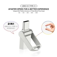 Metal Type-c USB Flash drive Black office professional Memory stick 128GB 64GB 32GB 16GB 8GB Silver 4GB Pen drive 4