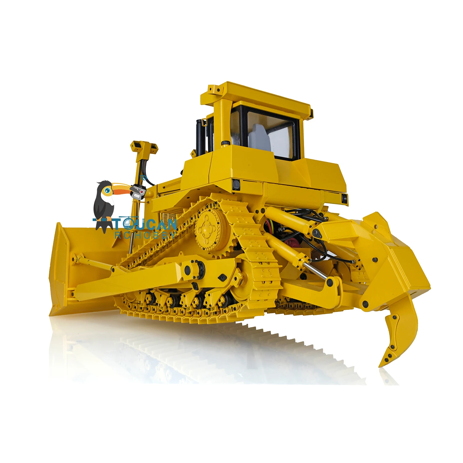 In Stock 1/14 JDMODEL 98 Dxr2 Metal Crawler Hydraulic RC Bulldozer Model AT9 Assembled Painted Dozer Toys W Radio Sound Light 3