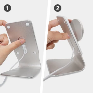 S9c244066021e47bf9f7538c5394ee97ev Stand for MagSafe Charger, Aluminum MagSafe Desktop Stand Holder Dock, Compatible with MagSafe Charger for iPhone 14, 13, 12 Mallzona