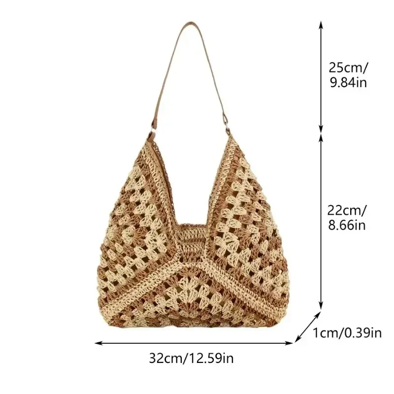 Straw Women Shoulder Bag Summer Beach Tote