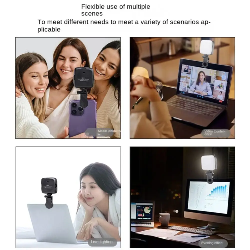 1/4 Schraub befestigung Mini-Füll licht clip Kunststoff tragbare Kamera Blitz halter Handy Computer Füll licht fest – Detail 3