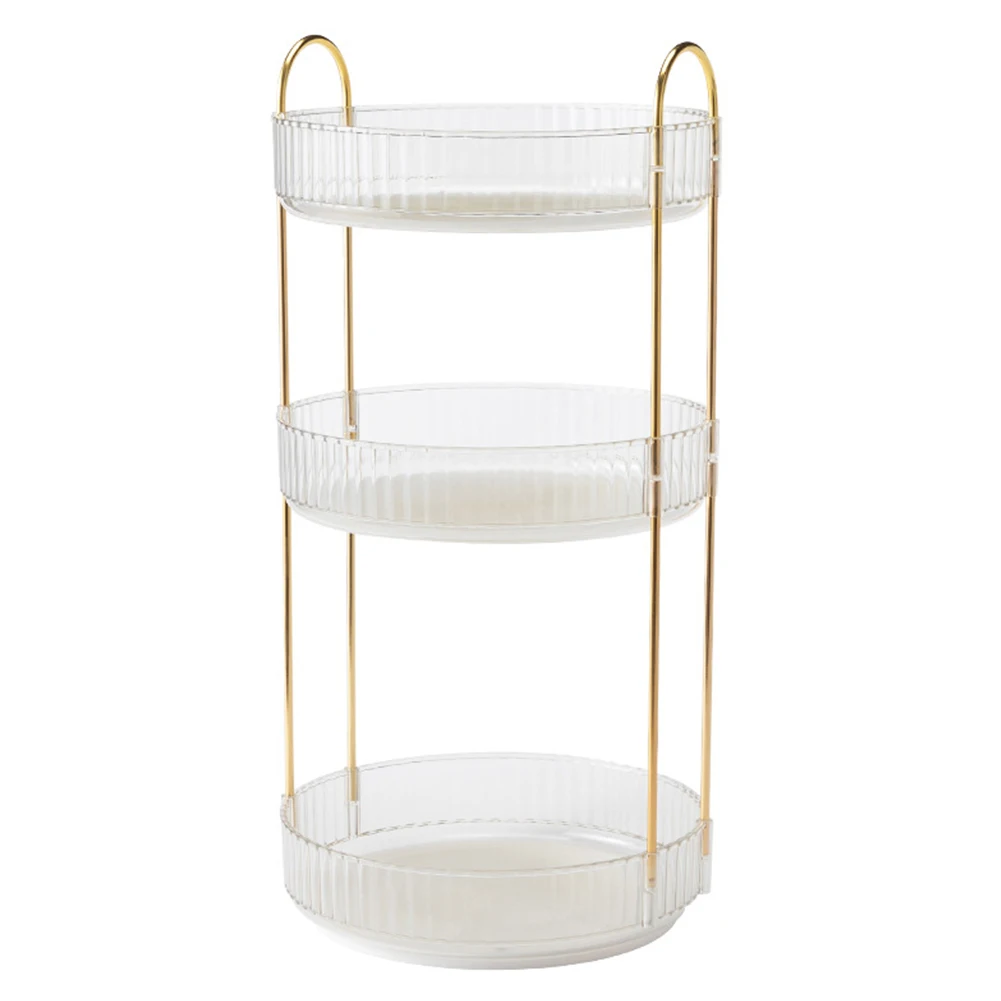 360 Degree Rotating Cosmetic Storage Rack Detachable Perfume Holder Rack Light Luxury Versatile for Dressing Table Washing Table 2
