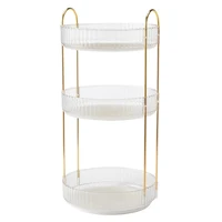 360 Degree Rotating Cosmetic Storage Rack Detachable Perfume Holder Rack Light Luxury Versatile for Dressing Table Washing Table 2