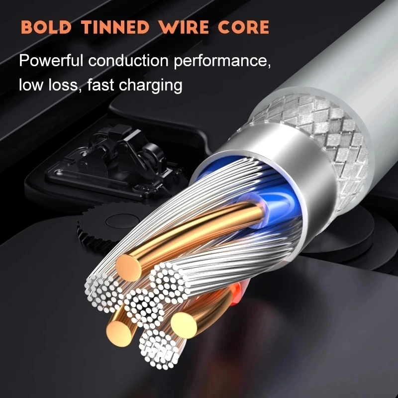 0.3/1/2M 100W USB Type C Super Fast Charging Cable Data Cord For Huawei OPPO vivo iQoo Quick Charing USB C Cables