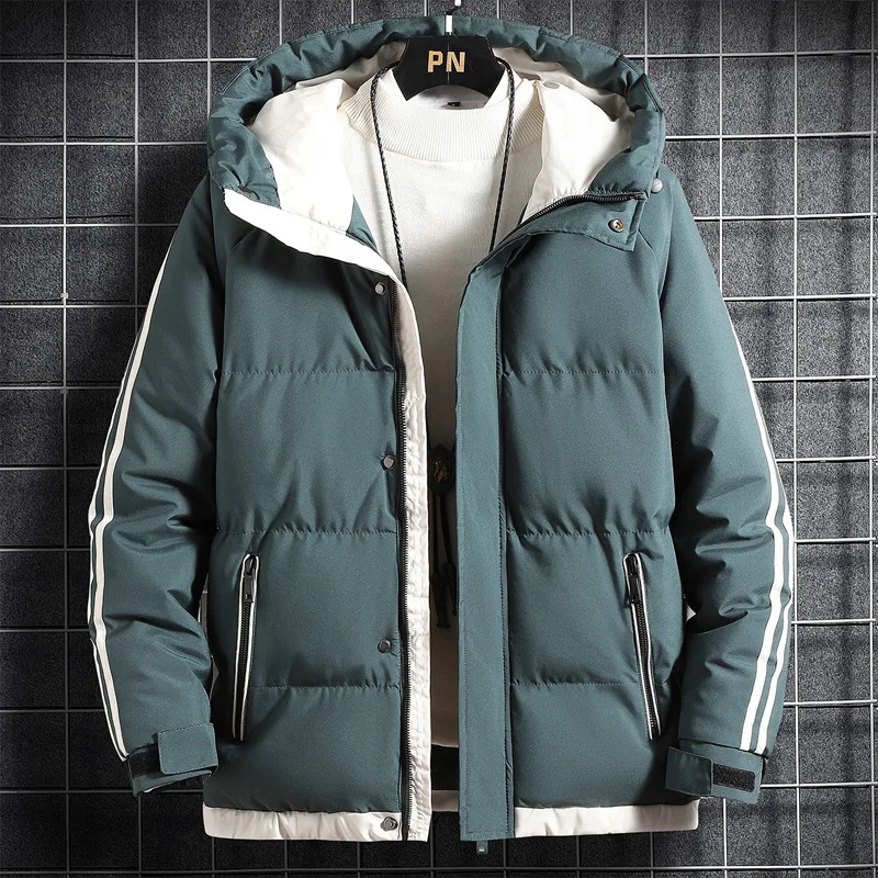 2023 Autumn and Winter New Fashion Trend Hooded Cotton-Padded Jacket Men\'s Casual Loose Comfortable Thick Warm Large Size Coat