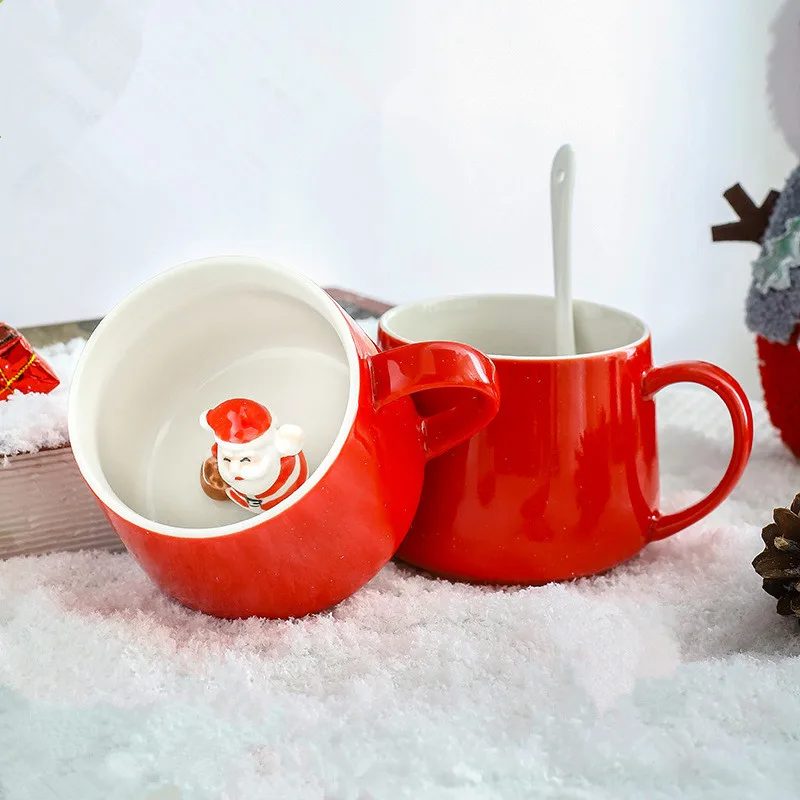 

Creative Cartoon Water Cup Fun Large Capacity Home Milk Coffee Cup Funny Ceramic Mug Enough Capacity Ceramic Mug Christmas Gift