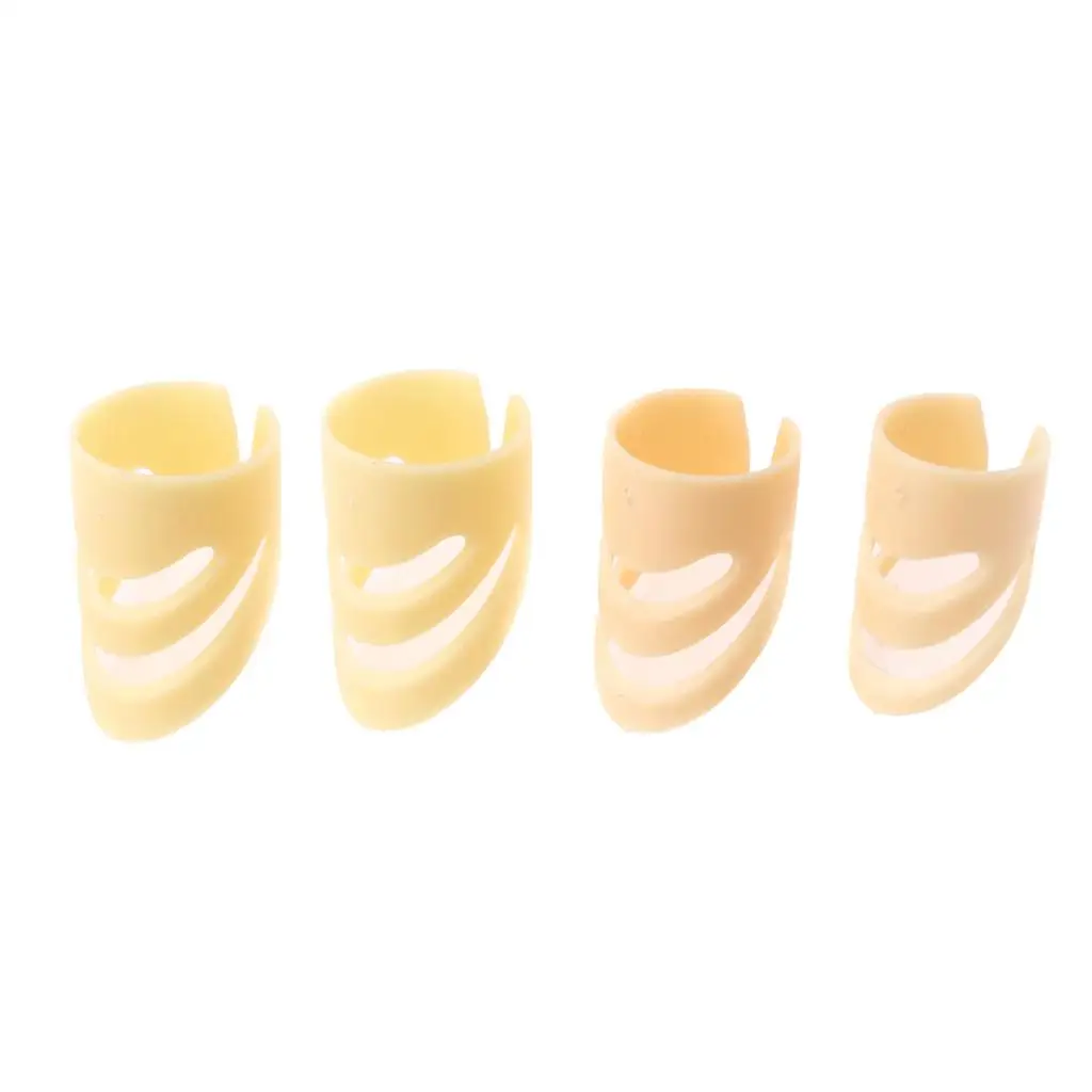 Electric Guitar Finger Nail Thumb Picks Protectors Set Beige