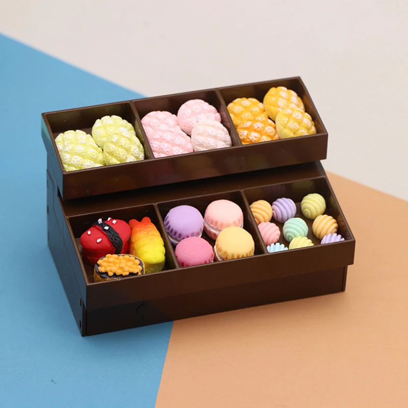 

1/12 Dollhouse Supermarket Display Shelf Model Dolls House Fruit Vegetable Rack Toys Dollhouse Furniture Decoration