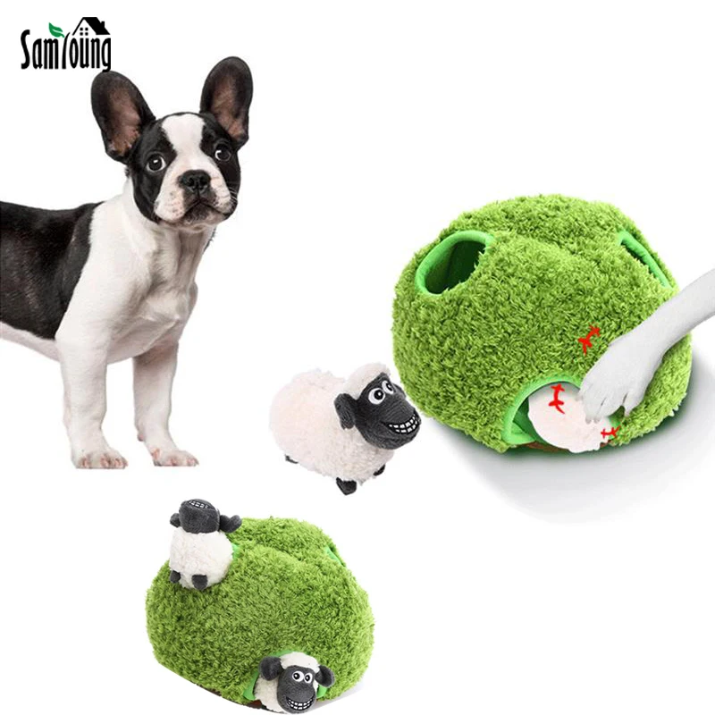 

Pet Dog Plush Molar Toy Funny Sheep Squirrel Clean Teeth Bite Resistant Chew Toys For Puppy Dog Cat Squeaking Toys Pet Product