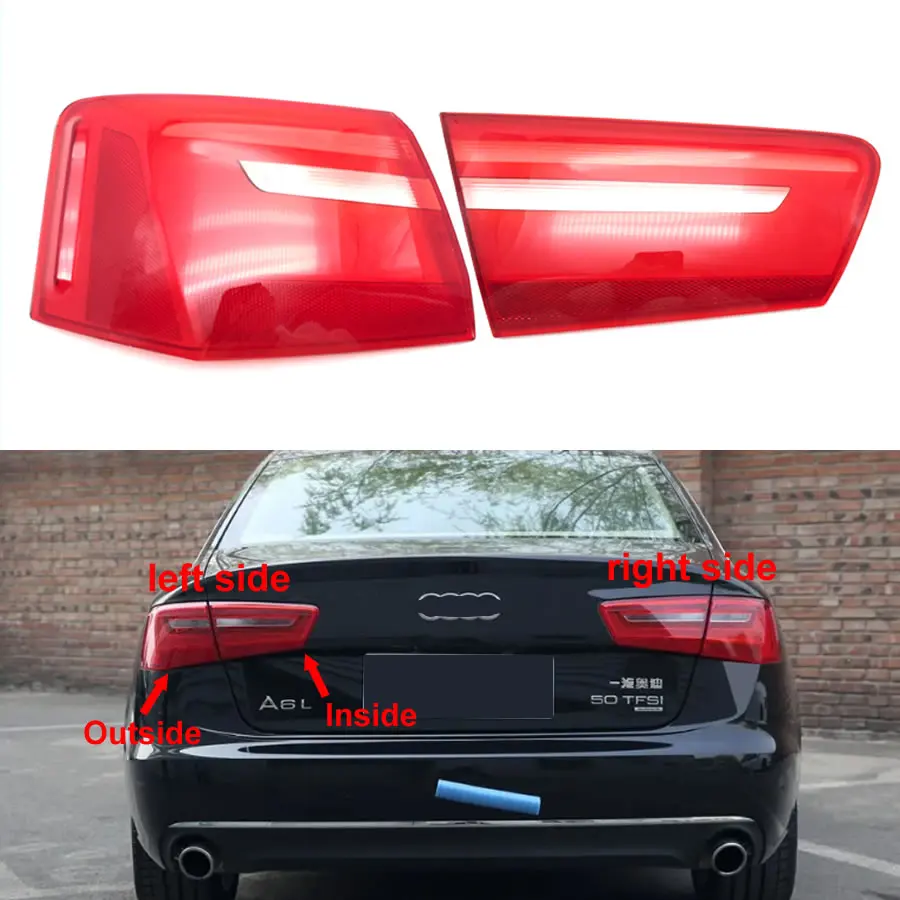 

For Audi A6 A6L C7 2012 2013 2014 2015 Rear Taillight Shell Tail Lamp Cover Turn Signal Light Mask Replace Original Lampshade